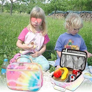 Kids Lunch Box Boys Girls Insulated Lunch Cooler Bag Reusable Lunch Tote Kit